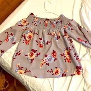 Purple Off the Shoulder Top!